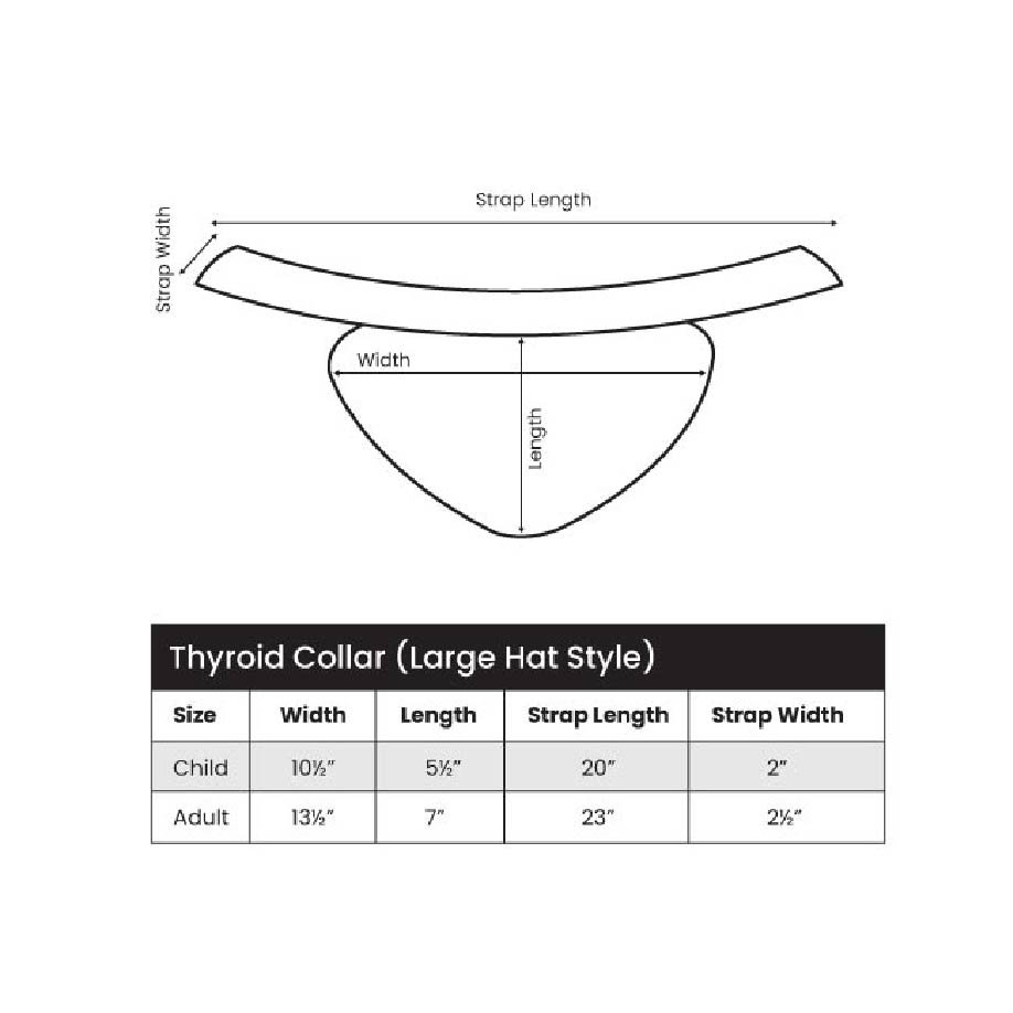 Thyroid Collar Large Hat Style (Lead Vinyl Core) BARC Approved - Image 3